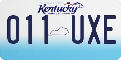 KY license plate 011UXE