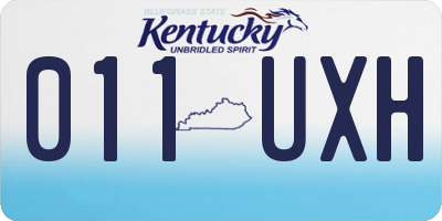 KY license plate 011UXH