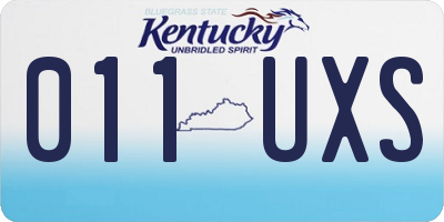 KY license plate 011UXS