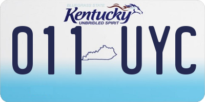 KY license plate 011UYC