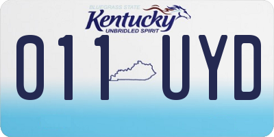 KY license plate 011UYD