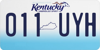 KY license plate 011UYH