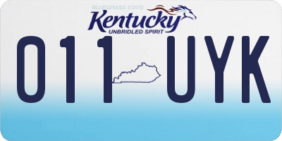 KY license plate 011UYK