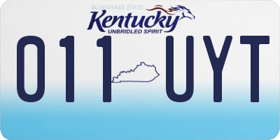 KY license plate 011UYT