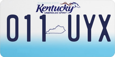 KY license plate 011UYX