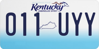 KY license plate 011UYY