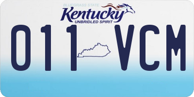 KY license plate 011VCM