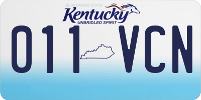 KY license plate 011VCN
