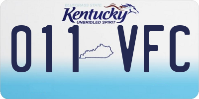 KY license plate 011VFC