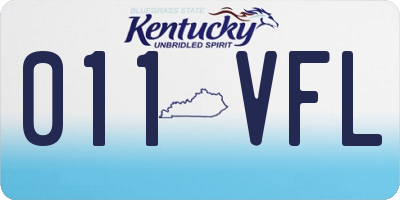 KY license plate 011VFL