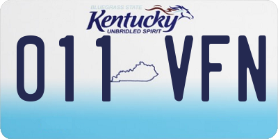 KY license plate 011VFN