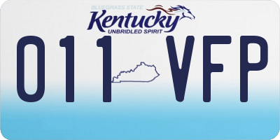 KY license plate 011VFP