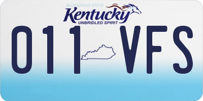 KY license plate 011VFS