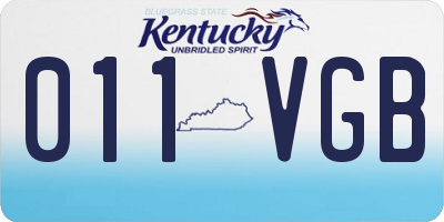 KY license plate 011VGB
