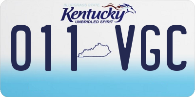 KY license plate 011VGC