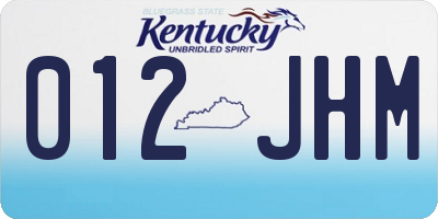 KY license plate 012JHM