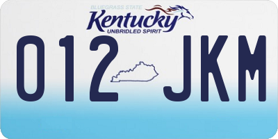 KY license plate 012JKM