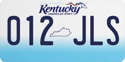 KY license plate 012JLS