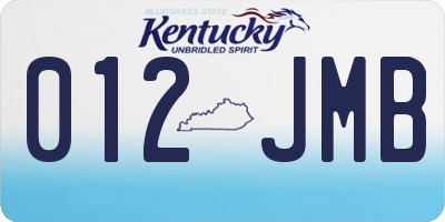 KY license plate 012JMB