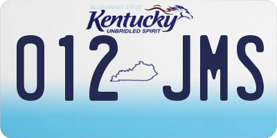 KY license plate 012JMS