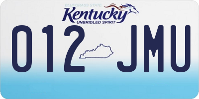 KY license plate 012JMU