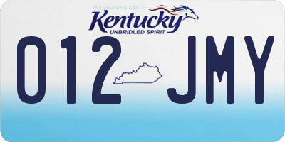 KY license plate 012JMY