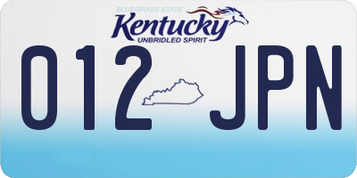 KY license plate 012JPN