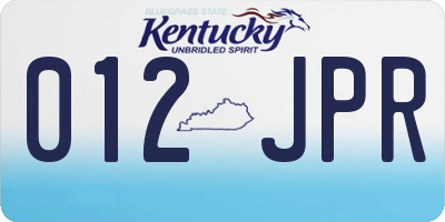 KY license plate 012JPR