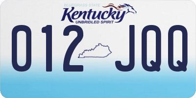 KY license plate 012JQQ