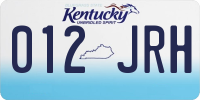KY license plate 012JRH