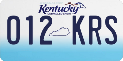 KY license plate 012KRS