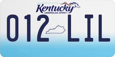 KY license plate 012LIL