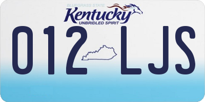 KY license plate 012LJS