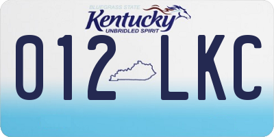 KY license plate 012LKC