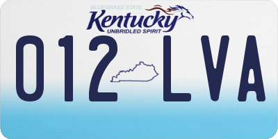 KY license plate 012LVA