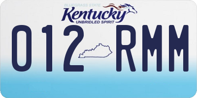 KY license plate 012RMM
