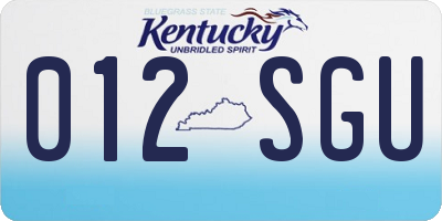 KY license plate 012SGU
