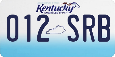 KY license plate 012SRB