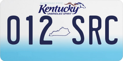 KY license plate 012SRC