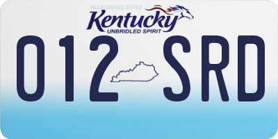 KY license plate 012SRD