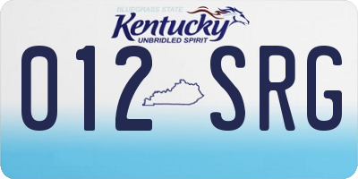 KY license plate 012SRG