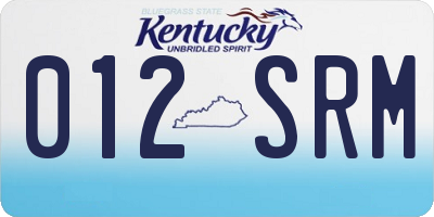 KY license plate 012SRM