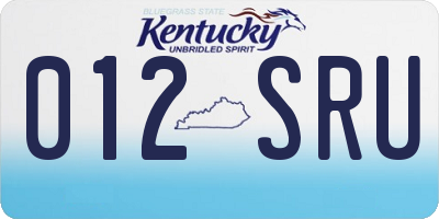 KY license plate 012SRU