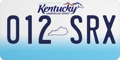 KY license plate 012SRX