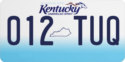 KY license plate 012TUQ