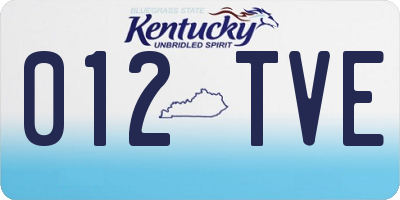 KY license plate 012TVE