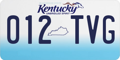KY license plate 012TVG
