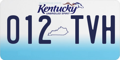 KY license plate 012TVH