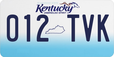 KY license plate 012TVK