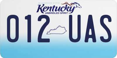 KY license plate 012UAS